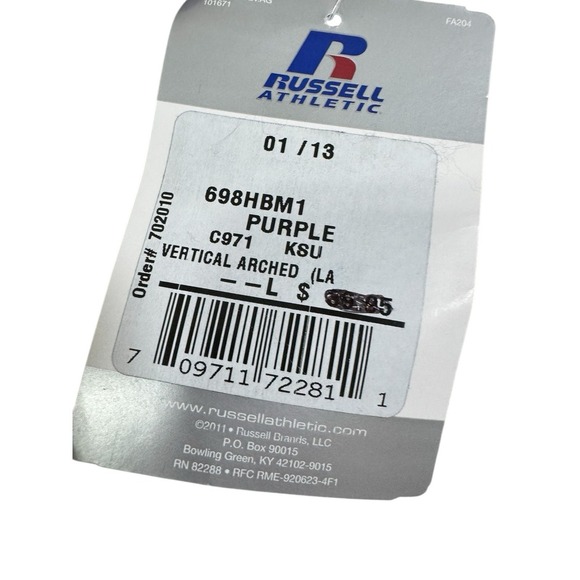 Kansas State Wildcats Vertical Arch Large Purple Applique Logo Deadstock NWT - Picture 6 of 8